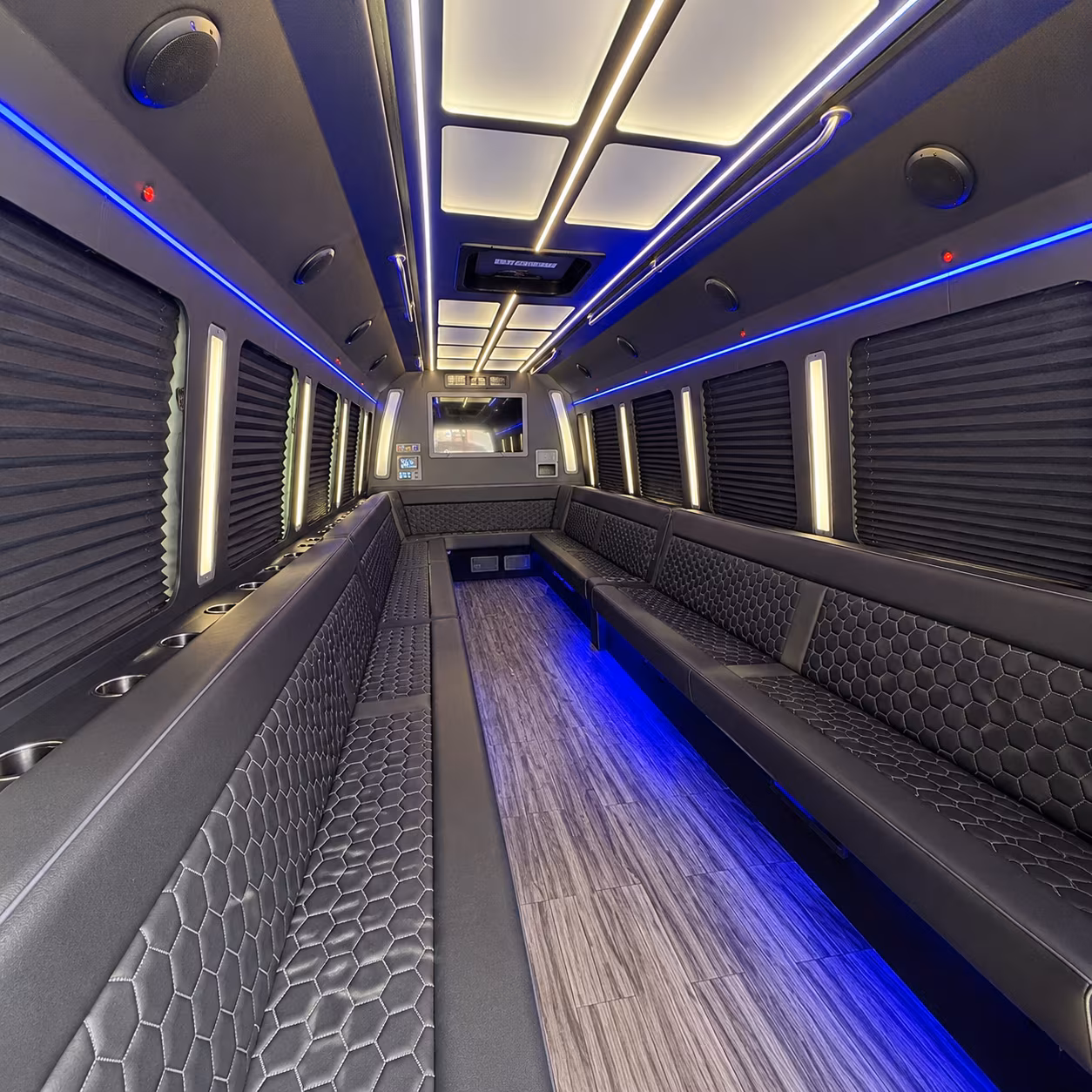 east brunswick 30 passenger party bus interior