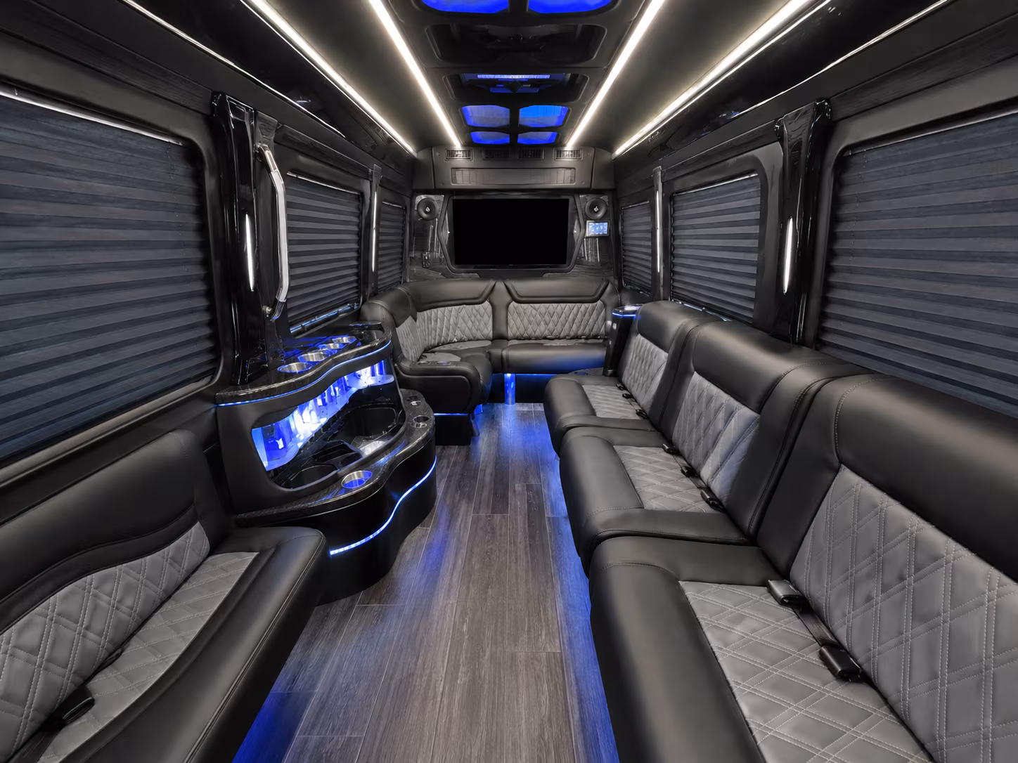 east brunswick 50 passenger party bus inside