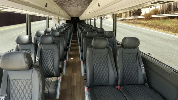 Interior of Charter Bus Company East Brunswick's 20 Passenger Mini bus in East Brunswick