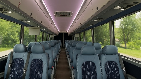 Interior of Charter Bus Company East Brunswick's 25 Passenger Mini bus in East Brunswick