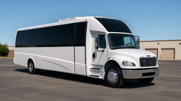 Exterior of Charter Bus Company East Brunswick's 28 Passenger Mini bus in East Brunswick
