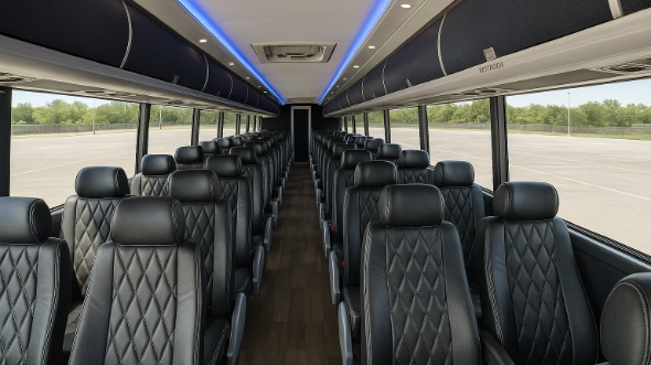 Interior of Charter Bus Company East Brunswick's 50 Passenger Charter Bus in East Brunswick