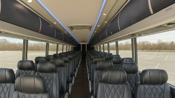 Interior of Charter Bus Company East Brunswick's 54 Passenger Charter Bus in East Brunswick