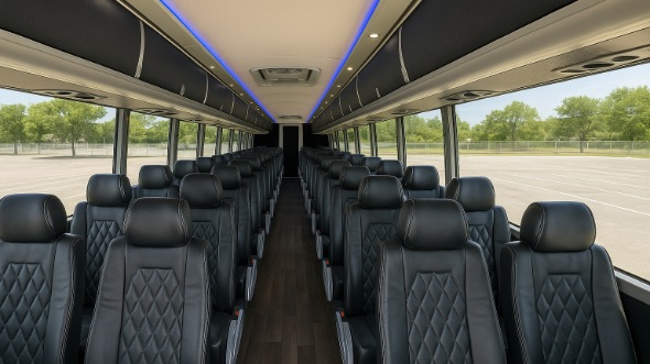 Interior of Charter Bus Company East Brunswick's 55 Passenger Charter Bus in East Brunswick