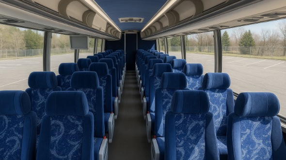 east brunswick 55 passenger charter bus inside
