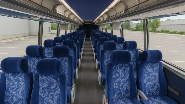 east brunswick 56 passenger charter bus inside