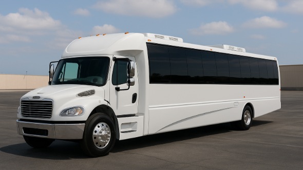 Exterior of Charter Bus Company New Brunswick's Party Bus in New Brunswick