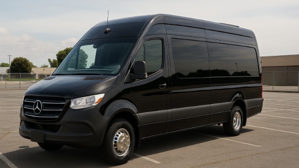 Exterior of Charter Bus Company East Brunswick's Sprinter Van Rental With Driver in East Brunswick